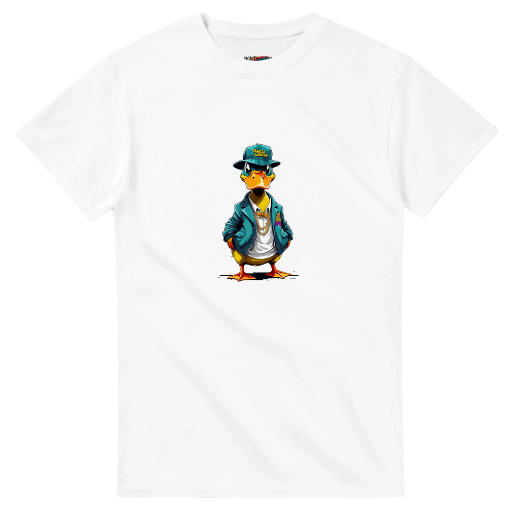 Gangster Duck Graphic Heavyweight Cotton T-Shirt – Classic Relaxed Fit