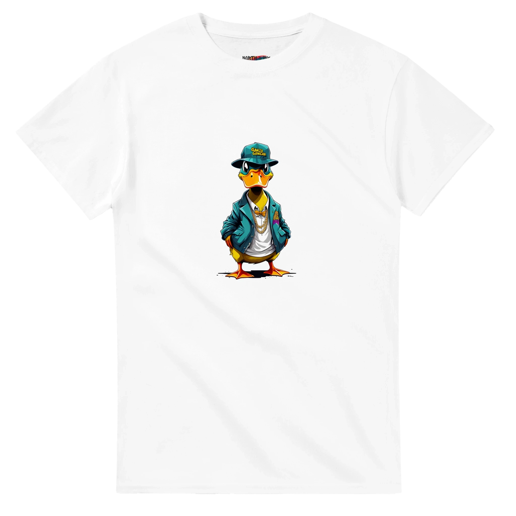 Gangster Duck Graphic Heavyweight Cotton T-Shirt – Classic Relaxed Fit